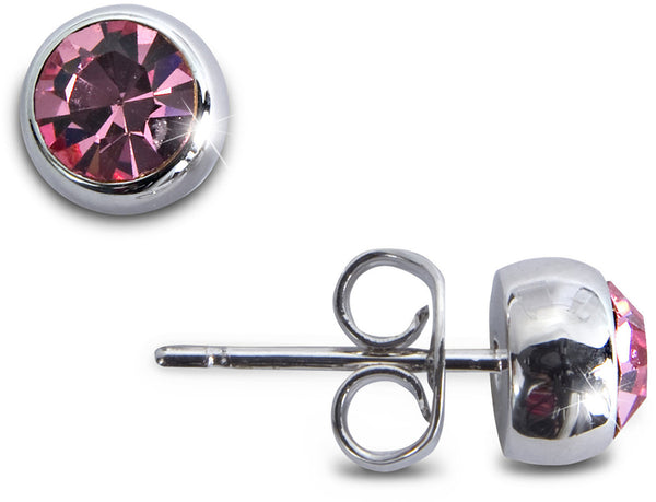 Liza Light Rose - Crystal Stud Earring
