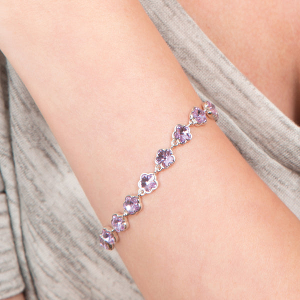 Lily Violet - 6.5"-8" Crystal Bracelet made from Swarovski Elements