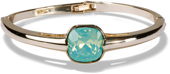 Isabel Pacific Opal - 2.125" Crystal Bangle Bracelet made from Swarovski Elements