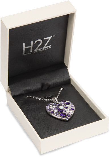 Liza Purple Heart - 16"-18" Swarovski Crystal Pendant